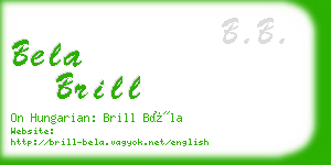 bela brill business card